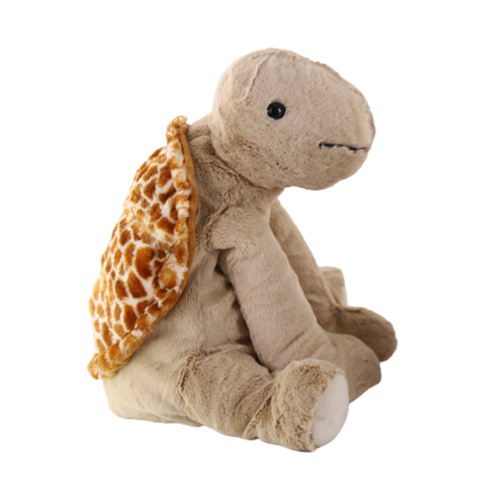 Tetty The Turtle, Large Heatie With Microwaveable Silica Bead Pillow Insert