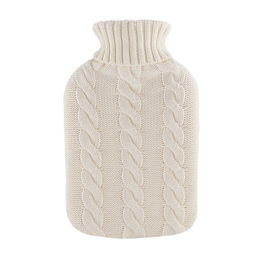 Cream Chunky Cable Knit, 1.7L Hot Water Bottle