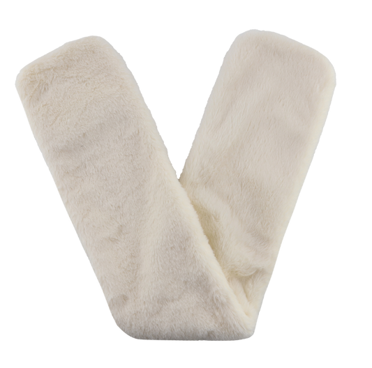 Cream Faux Bunny Fur, Body Warming Long Hot Water Bottle