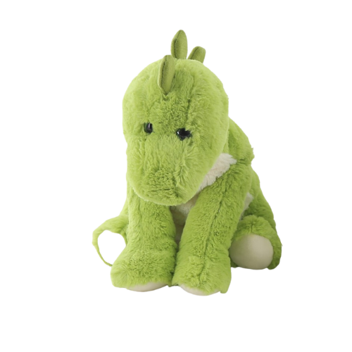 Dillon The Dinosaur, Medium Heatie With Microwaveable Silica Bead Pillow Insert