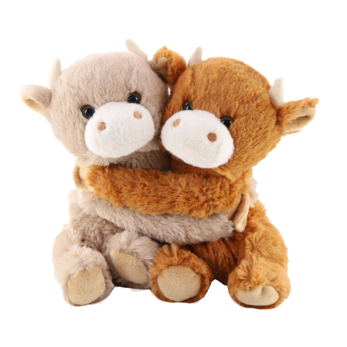 Holly & Henry, Twin Highland Cow Heaties With Microwaveable Silica Bead Pillow Insert