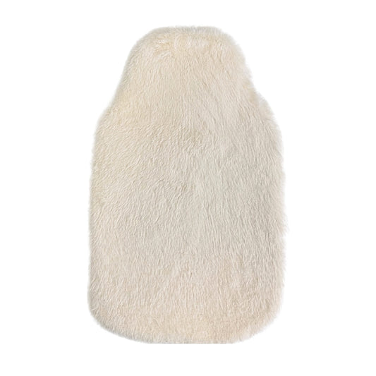 Cream Faux Bunny Fur, 1.7L Hot Water Bottle