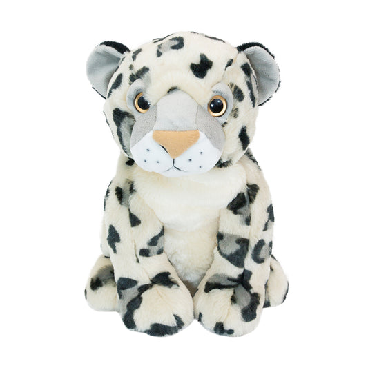 Sigge The Snow Leopard, Medium Heatie With Microwaveable Silica Bead Pillow Insert