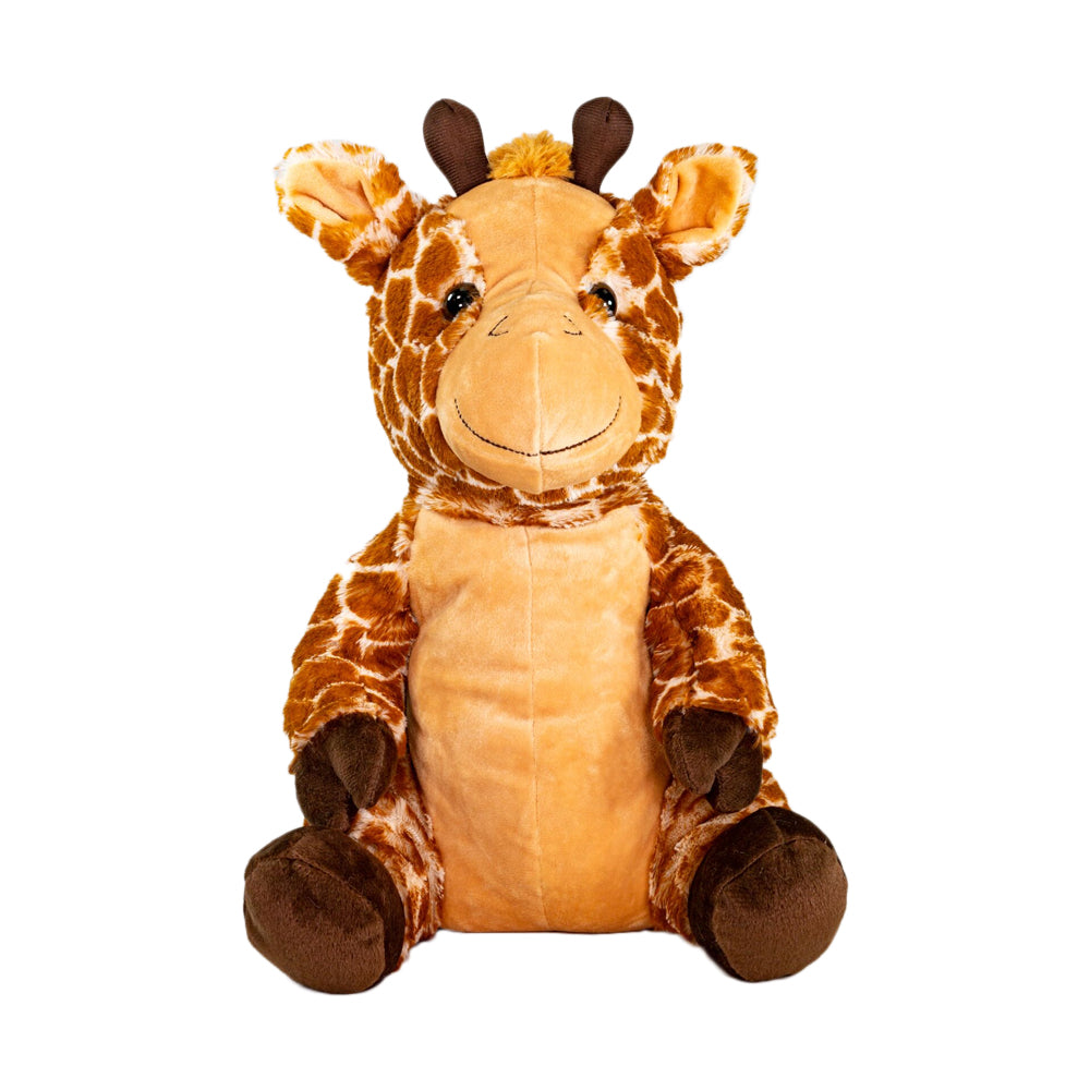 Geri The Giraffe, Medium Heatie With Microwaveable Silica Bead Pillow Insert